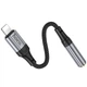 Аудіо кабель Aux HOCO LS36A Fresh 3.5mm to Lightning (0.12m) (Metal gray) (257311) - зображення 5