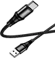 Кабель Hoco X50 Micro USB для зарядки и передачи данных с током 2.4A длиной 1м черный - изображение 4