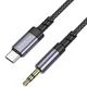 Аудіо кабель Aux Borofone BL24 Graceful Type-C to AUX 3.5mm) (1m) (Metal grey) (258068) - зображення 3