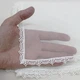 Свадебный платок для невесты из 3D евро сетки молочный 90х90 см (HU00032-0) - изображение 4