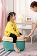 Ящик для зберігання іграшок POPPET «Каченя Блу» 71 л на колесах із кришкою-панеллю для конструктора Дупло, великий PP-001B-L - зображення 7