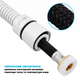 Шланг для душа DROP SH-HM175-PRM-WHT - из нержавеющей стали с двойным Анти-Твистом 175 см белый - изображение 3