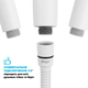 Шланг для душа DROP SH-HM175-PRM-WHT - из нержавеющей стали с двойным Анти-Твистом 175 см белый - изображение 5