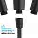 Шланг для душа DROP SH-HM150-MID-BL - из нержавеющей стали 150 см черный - изображение 5
