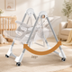 Стільчик для годування BabyChair X-715 2в1 зі шезлонгом, регульованою спинкою, столиком та колесами, складний - зображення 7