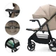 Прогулянкова коляска Kinderkraft Trig 3 Tray Beige (KSTRIG03BEG000T) - зображення 7