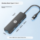 Док-станція HP Type-C - USB-хаб, високошвидкісний розгалужувач 3.0, розширювальний кабель-подовжувач для док-станції Apple, адаптера та USB-кабелю CT210, чорний - зображення 5