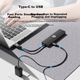 Док-станція HP Type-C - USB-хаб, високошвидкісний розгалужувач 3.0, розширювальний кабель-подовжувач для док-станції Apple, адаптера та USB-кабелю CT210, чорний - зображення 6