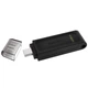 Флеш-накопичувач Kingston DT70 великої ємності USB 3.2 Gen1 Type-C 128 ГБ для телефону, чорний, сумісний з Android та Apple, універсальний флеш-накопичувач для використання в автомобілі та комп'ютері - зображення 5