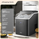 Льдогенератор Midea, кубиковый лед для домашнего использования, небольшой мини-льдогенератор, квадратный лед для общежития, полностью автоматическая очистка, планирование, для приготовления холодных напитков в офисе MBJ-15F17E - изображение 3
