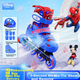 Роликовые коньки детские Disney Spiderman с подсветкой для начинающих - изображение 4
