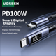 Кабель UGREEN Type-C - Type-C з цифровим дисплеєм PD 100 Вт, 1 м - зображення 2