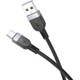Дата кабель USB 2.0 AM to USB-C 1.0m silicone X109 Energy black HOCO (6942007636247) - зображення 1