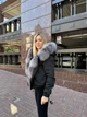 Жіночий чорний бомбер з натуральним хутром блюфрост L - изображение 6