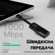 Зовнішній мережевий адаптер USB Type-C на LAN з гігабітним інтернетом Addap UC2RJ45-02, мережева карта RJ-45, 1 Гбіт/с - зображення 2