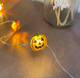 Гирлянда Halloween Pumpkin 20 ламп для украшения интерьера на Хэллоуин с прозрачным проводом - изображение 1
