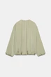 Легкая женская куртка-бомбер Zara светлый хаки M,арт.8372/102/506 - изображение 7