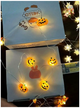 Гирлянда на батарейках Halloween Pumpkin 20 ламп для украшения интерьера на Хэллоуин оранжевая 2 метра - изображение 2