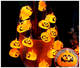 Гирлянда на батарейках Halloween Pumpkin 20 ламп для украшения интерьера на Хэллоуин оранжевая 2 метра - изображение 5