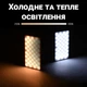 Світлодіодна RGB накамерна лампа, заповнююче відео світло для студії Andoer W140RGB | Кольорова LED панель, 8W - зображення 2