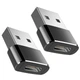 Перехідник USB-C Female на USB-A Male для смартфона Addap UC2A-01, OTG адаптер, 2 шт - изображение 1