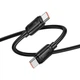 Кабель Hoco X115 Surpass 240W fast charging data cable C to C 1m. Black - зображення 1