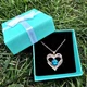 Ожерелье женское с голубым циркониевым камнем Heart Love золотое - изображение 12