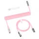 Кабель ATTACK SHARK C01PRO Type-C - Aviator COILED CABLE (Pink) - зображення 1