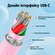 Кабель ATTACK SHARK C01PRO Type-C - Aviator COILED CABLE (Pink) - зображення 7