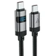 Кабель ACEFAST C15-03 USB-C to USB-C zinc alloy digital display braided charging data cable Black - изображение 3