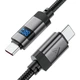 Кабель ACEFAST C15-03 USB-C to USB-C zinc alloy digital display braided charging data cable Black - изображение 4