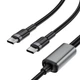 Кабель ACEFAST C22-02 USB-C to 2*USB-C 100W aluminum alloy charging data cable Black - изображение 4