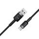 Кабель ACEFAST C22-04, USB to Type-C, 3A, 1.2m, Nylon Braid, Aluminum Alloy + TPE connectors, Black - изображение 5