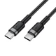 Кабель ACEFAST C22-03, Type-C to Type-C, 60W, 3A, 1.2m, Nylon Braid, Aluminum Alloy + TPE connectors, Black - изображение 2