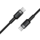 Кабель ACEFAST C22-03, Type-C to Type-C, 60W, 3A, 1.2m, Nylon Braid, Aluminum Alloy + TPE connectors, Black - изображение 4