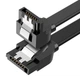Кабель UGREEN US217 Angled SATA 3 Data Cable 0.5m (Black)(UGR-30797) - изображение 1