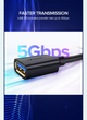 Подовжувач UGREEN US129 USB 3.0 Extension Male Cable 1.5m (Black)(UGR-30126) - зображення 8