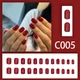 Накладні нігті з клеєм C005 Червоний 24 шт (A9699) - зображення 3