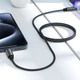 Кабель ACEFAST C19-03, Type-C to Type-C, 60W, 1.2m, Nylon Braid, Aluminum Alloy connectors, Black (6974316284475) - изображение 5