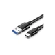 Дата кабель USB 3.0 AM to USB-C 1.0m US184 Black Ugreen (20882) (353148) - изображение 1