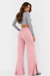 Штаны женские однотонные пудрового цвета Fashion размер 42-44 (217279) - изображение 3