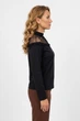 Кофта женская однотонная черного цвета Fashion размер 44-46 (217181) - изображение 2