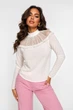 Кофта женская однотонная белого цвета Fashion размер 44-46 (217179) - изображение 1