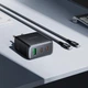 Мережевий зарядний пристрій HOCO C160A Upgrade PD charger Type-C cable 65W Black - зображення 15