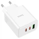 Мережевий зарядний пристрій HOCO C126A Pure power three-port 40W White - изображение 5