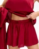 Пижама женская тройка халат майка шорты Priscilla Collection Бордовый, L/XL - изображение 10
