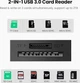 Кардидер Ugreen CR127 USB 3.0 2-слота SD/TF Card Black (UGR-20250) - изображение 3