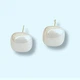 Женские сережки "Квадратики" 1.2см jewelry Белые - изображение 8