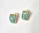 Женские сережки "Дуги" 1.2см х0.9 см jewelry Зеленые - изображение 8