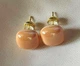 Женские сережки "Квадратики" 1.2см jewelry Карамельного цвета - изображение 2